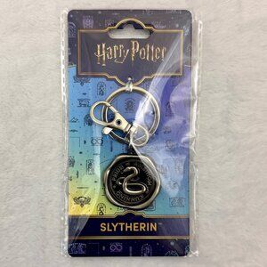 Harry Potter Slytherin Seal Stamp Metal Pewter Key Chain Keyring